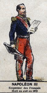 フランスの皇帝、ナポレオン3世（1808-1873）。"Galeriede Kings and Queens of France and illustrious characters from 1643 to 1895 "では、エピナルの画像を使用しています。 作： French School