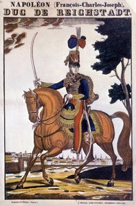 皇帝ナポレオン1世（1769-1821）の息子ナポレオン2世、馬に乗る-エピナルの画像 作： French School