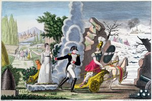 戦争と平和の間のナポレオン1世（1769-1821）、c。 1815 作： French School