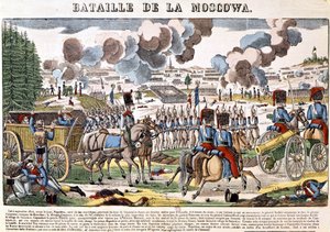 モスコバの戦いでのナポレオン1世 作： French School