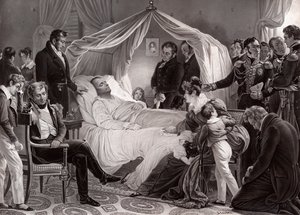 チャールズドスチューベンによる絵画の後、1821年5月5日、セントヘレナの死のベッドでナポレオン1世