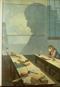 小学生時代のナポレオン、G.モントルグネイユ作「ボナパルト」より（リトグラフ）1910年 作： French School