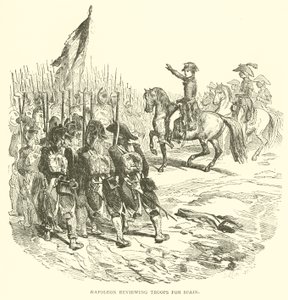 スペインに向けて兵を整えるナポレオン（版画 作： French School