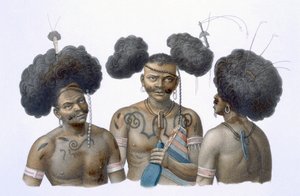 ニューギニア原住民、1826年 作： French School