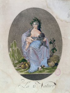 黒人の赤ちゃんと白人の赤ちゃんの自然授乳、1792年頃 作： French School