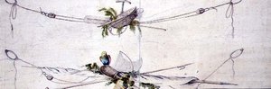 オウムが描かれた航海用カルトゥーシュデザイン、1800年頃（水彩・紙） 作： French School
