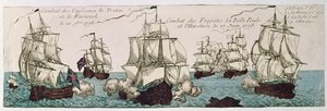 1778年のアメリカ独立戦争中のフランスとイギリスの艦隊間の海軍の関与 作： French School