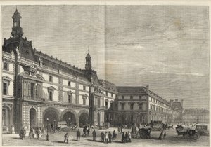 カルーゼル広場のチュイルリーの新館（彫刻） - Le nouveau Louvre - facade du cote de la place du Carrousel et salle des États 1869年の彫刻
