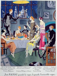 大晦日、アート、痛風、ボーテのファッションプレート、1923年12月、パリで公開（pochoirプリント）