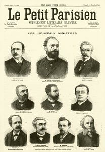 フランス政府の新閣僚たち（エングレービング 作： French School