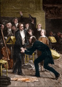 ニコロ・パガニーニとヘクトール・ベルリオーズは、交響曲の素晴らしい演奏の後に 作： French School