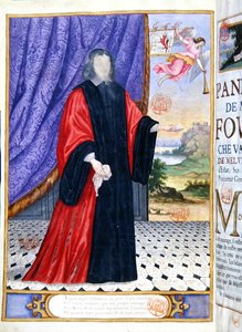 ニコラ・フーケ（1615-80）の細密画（ピュジェ・ド・ラ・セールの「Les Panegyriques des Hommes Illustres de Notre Siecle」より 作： French School