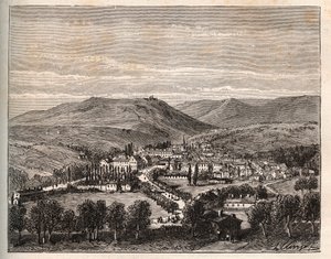 アルザス地方のニーダーブロン・レ・バン - V.A.マルト・ブラウンの「La France illustree: geographie, histoire, administration statistique」に掲載された彫刻。1884