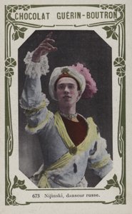 Nijinski、ロシアのダンサー（カラー写真） 作： French School