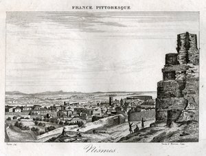 Nimes.(エッチング、1850年頃) 作： French School