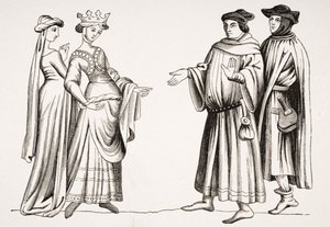 ポールラクロワ（1806-84）による「ルモヤンエイジエラルネサンス」のミニチュアの後、1847年に出版された1847年