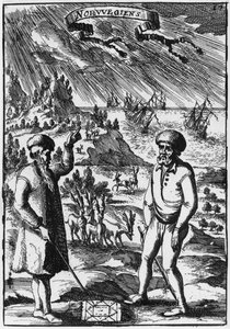 ノルウェー人、Allain Manesson Mallet（1630-1706）によるDescription de lUniversからのイラスト、パリ発行、1683年 作： French School