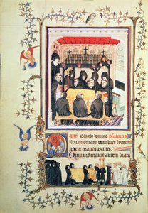 ヌーヴラット3093 f.104トレスベルからの祈りをしている僧侶たち 作： French School