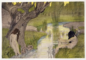 LEstampe ModerneのNymphs Bathingがパリ1897-99を出版