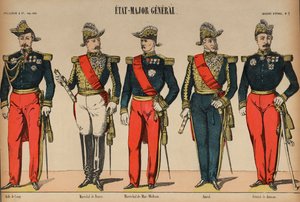 フランス軍参謀本部の将校たち（カラー図版