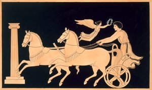 月桂樹の花輪で戴冠したオリンピアの馬車、1808-10公開 作： French School