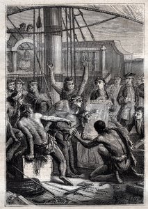 鏡だけが彼らの驚嘆を誘う才能を持っていた。サミュエル・ウォリス(1728-1795)のポリネシア航海-鏡による先住民のエトンネス-イラストは "The Great Mariners of the 18th century "より引用