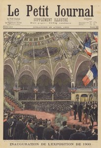 1900年のパリ万国博覧会の開会式（カラーリトグラフ 作： French School
