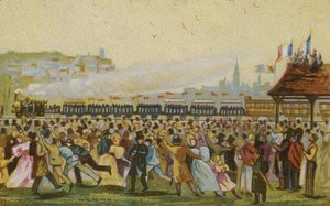 1832年最初のフランス国鉄の開通 作： French School