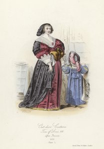フランスのルイ13世時代のアウトドアコスチューム 作： French School