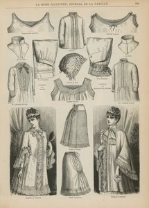 La Mode Illustree、1885年のページ 作： French School