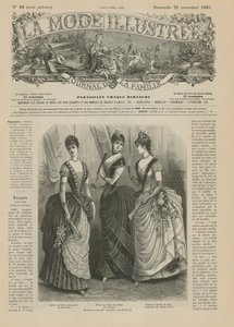 La Mode Illustree、1885年のページ 作： French School