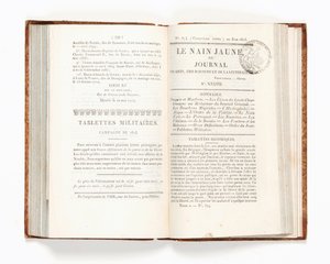 Le Nain Jaune」または「Journal des Arts, des Sciences et de la Littérature」第374号（1815年6月20日）のページ（印刷された紙）。 作： French School