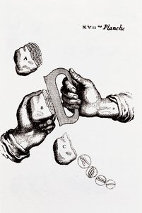 ルネ・デカルト（1596-1650）の『哲学の原理』のページ。 作： French School