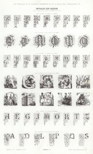 Vignettes Typographiques」のページ（彫刻）。 作： French School