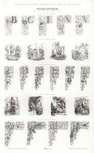 Vignettes Typographiques」のページ（彫刻）。 作： French School