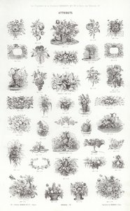 Vignettes Typographiques」のページ（彫刻）。 作： French School