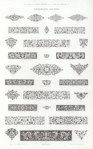 Vignettes Typographiques」のページ（彫刻）。 作： French School