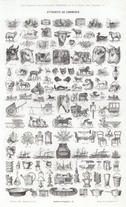 Vignettes Typographiques」のページ（彫刻）。 作： French School