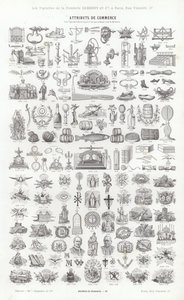 Vignettes Typographiques」のページ（彫刻）。 作： French School