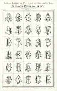 Vignettes Typographiques」のページ（彫刻）。 作： French School