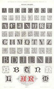 Vignettes Typographiques」のページ（彫刻）。 作： French School