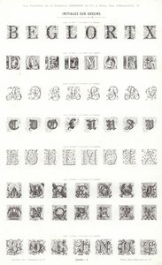 Vignettes Typographiques」のページ（彫刻）。 作： French School