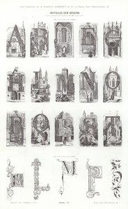 Vignettes Typographiques」のページ（彫刻）。 作： French School