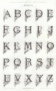 Vignettes Typographiques」のページ（彫刻）。 作： French School