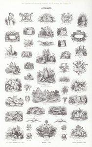 Vignettes Typographiques」のページ（彫刻）。 作： French School