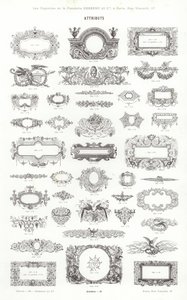 Vignettes Typographiques」のページ（彫刻）。 作： French School