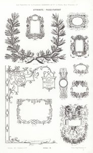 Vignettes Typographiques」のページ（彫刻）。 作： French School