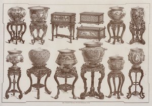 Grand Depot de Porcelaines, Faiences et Verreriesのカタログ（カラーリトグラフ）のページ。 作： French School