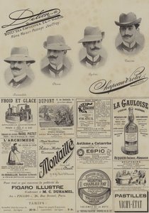 Le Figaro Illustre』1897年12月号の広告ページ（リトグラフ 作： French School