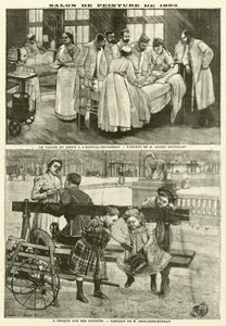 1895年のパリ・サロンに出品された絵画（エングレービング 作： French School